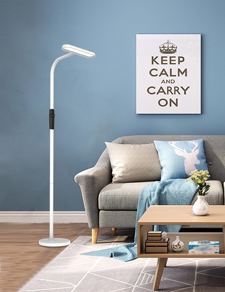 LED Creative Floor Lamp Simple Vertical Large Surface Light Source Lamp Remote Stand LED Floor Lamp Dimming Standing Lamps