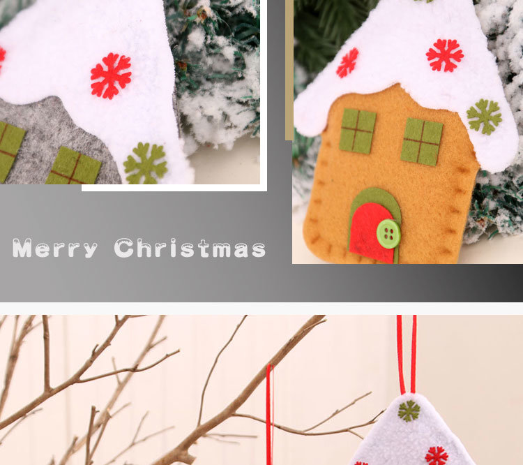 2021 New Christmas Small Pendant House Church Pendant Christmas Ornament Christmas Tree Pendant Small Gift