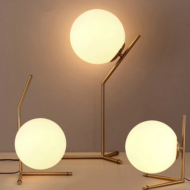 Modern Lampara De Escritorio Glass Ball Home Decor Table Lamps Bedside Luxury Decoration Desk Lamp Decorative