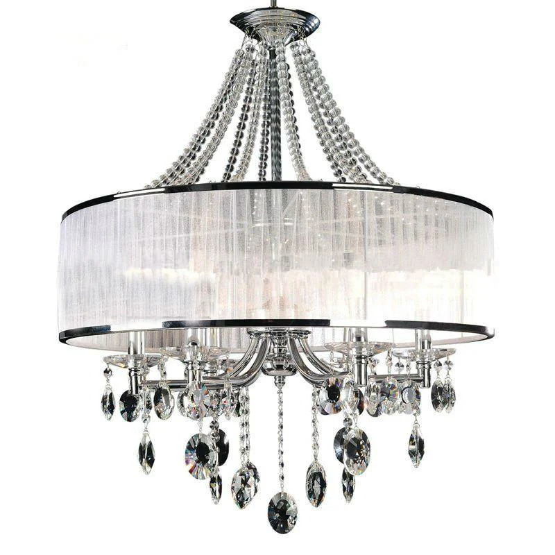 Flush Mount Chandelier Lighting with Lampshade (WH-MC-02)