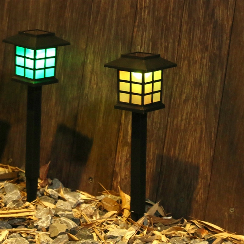 Solar Energy Lamp LED Cube House Outdoor Induction Lamp Garden Ground Decoration Landscape Lamp