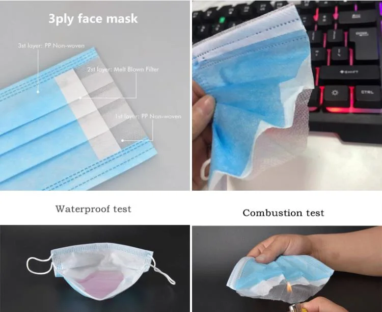 Light and Breathable Face Mask Disposable 3ply Non Woven Protective Medical Surgical Disposable Mouth Mask
