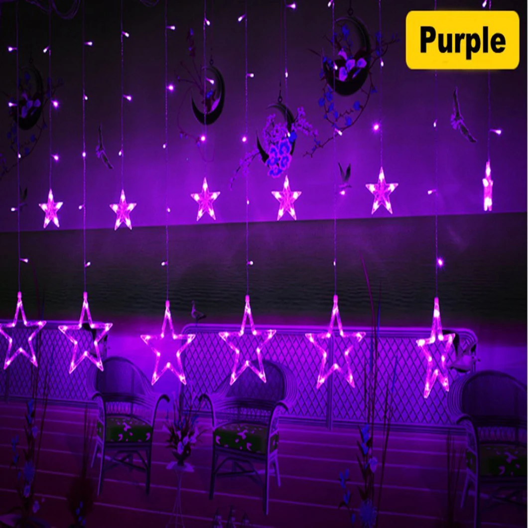 LED Flashing Star String Fairy Lights Wedding Curtain String Lights