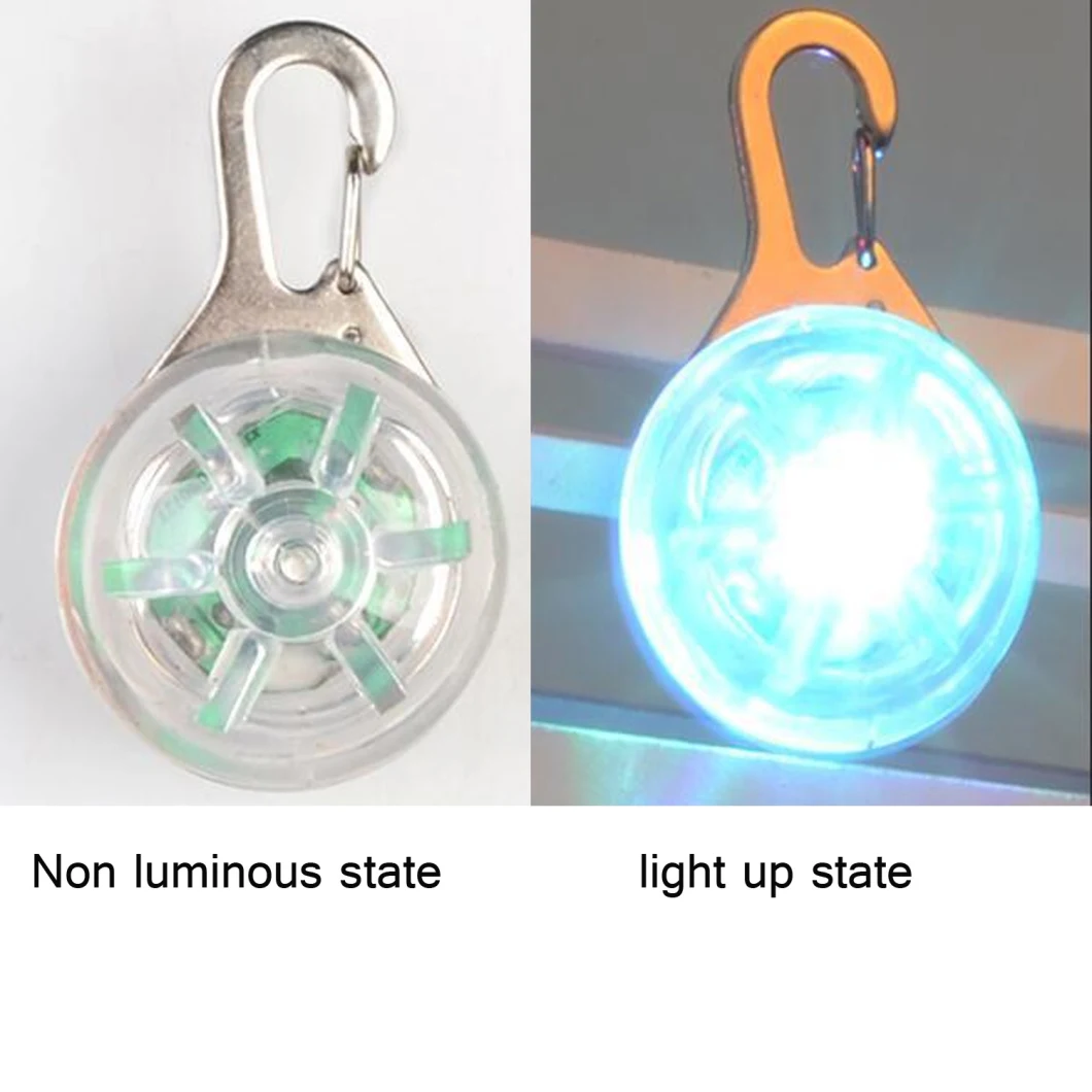LED Light up Round Pet Dog Pendant Luminous Pendant Flash Dog Jewelry