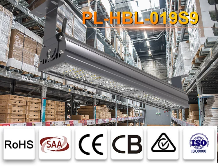 Aluminium Profile IP65 Black Down Supermarket Office Pendant Highbay LED Linear Light