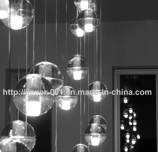 Fashion Suspended Pendant Lighting with Glass Bubble Ball