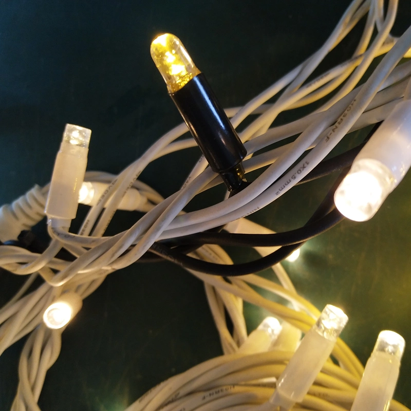 Outdoor 3.3m Rubber Wire Christmas Outdoor Decoration String Lights