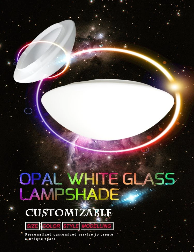 Opal White Mushroom Shape Glass Lamp Shade for Ceiling Light