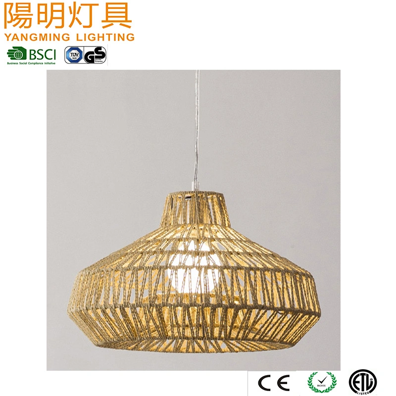 Interior Decor Pendant Light Rattan Weave Hanging Lamp E27 LED Bulb