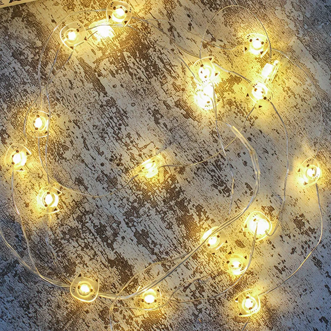 LED String Light Lovely Cat Decoration Lighting Christmas String Light