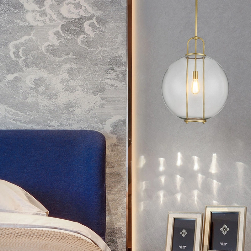 European Modern Living Room Bedroom Restaurant Hotel Model Room Bubble Ball Glass Pendant Light