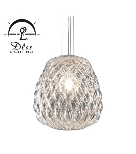 Newest Design White Color Iron Glass Material E27 Pendant Lamp Lighting