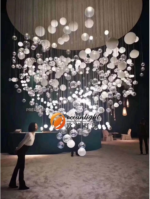 Project Chandelier, Modern Project Customized Chandelier, Project Ceiling Glass Chandelier for Hotel Project, Chandeliers and Lamps Ol041