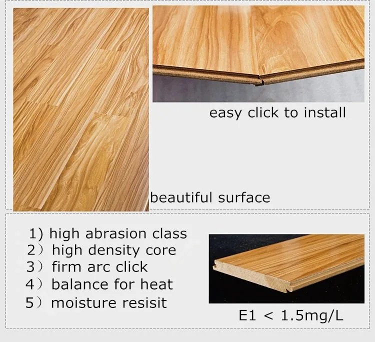 Brown Ash Multi-Layer 8mm-12mm Engineered Wooden Laminate Flooring/Laminated Flooring
