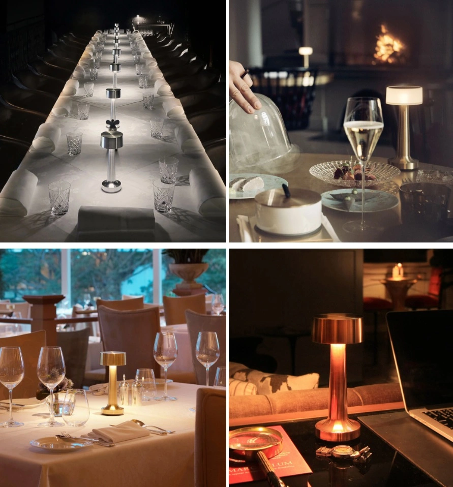 Rechargeable Battery Powered Table Lamp, Restauranttable Lamp, Hotel Dinner Table Candle Lamp
