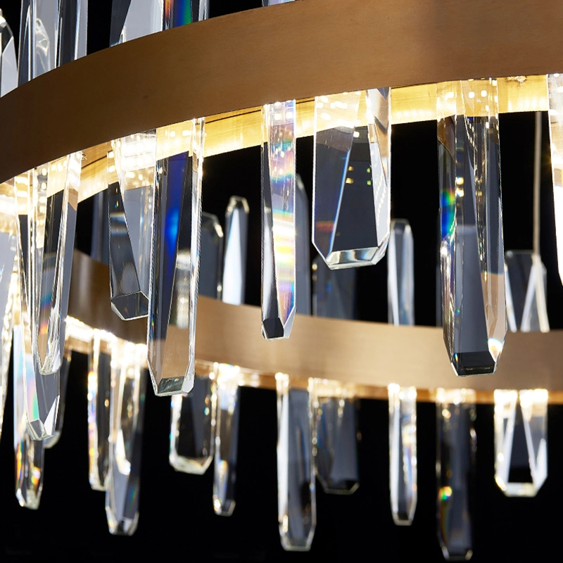 Crystal Chandelier Metal Pendant Lamp Hote Lobby Lamp Restaurant Lamp