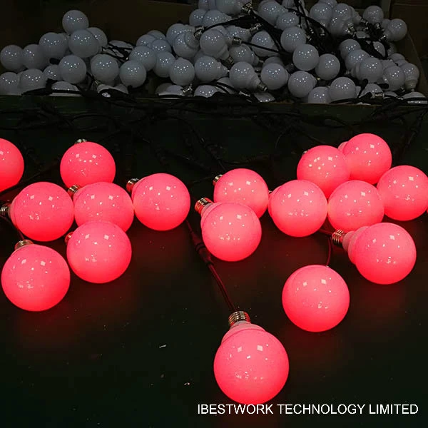 8cm RGB 3D DMX LED Bulb Ball String Fairy Lights