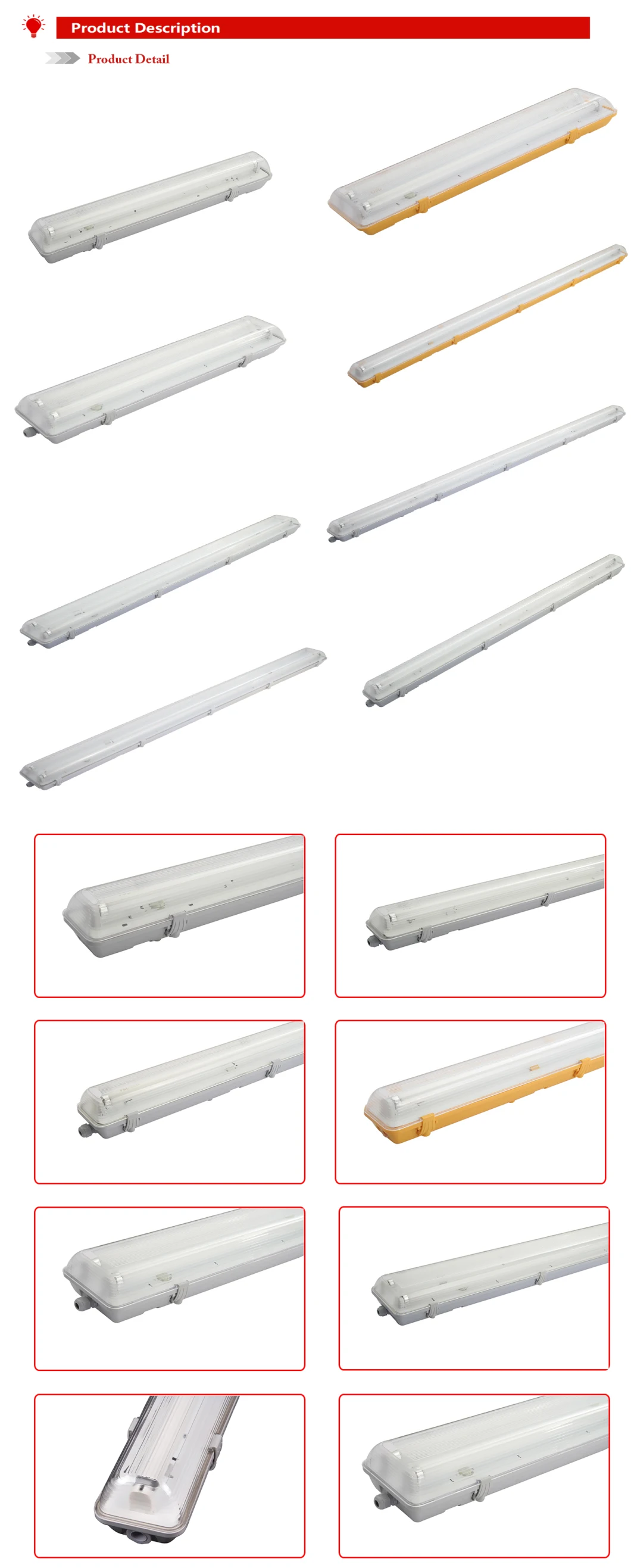 T8 Hanging Fluorescent Light Fixture Cover Clips