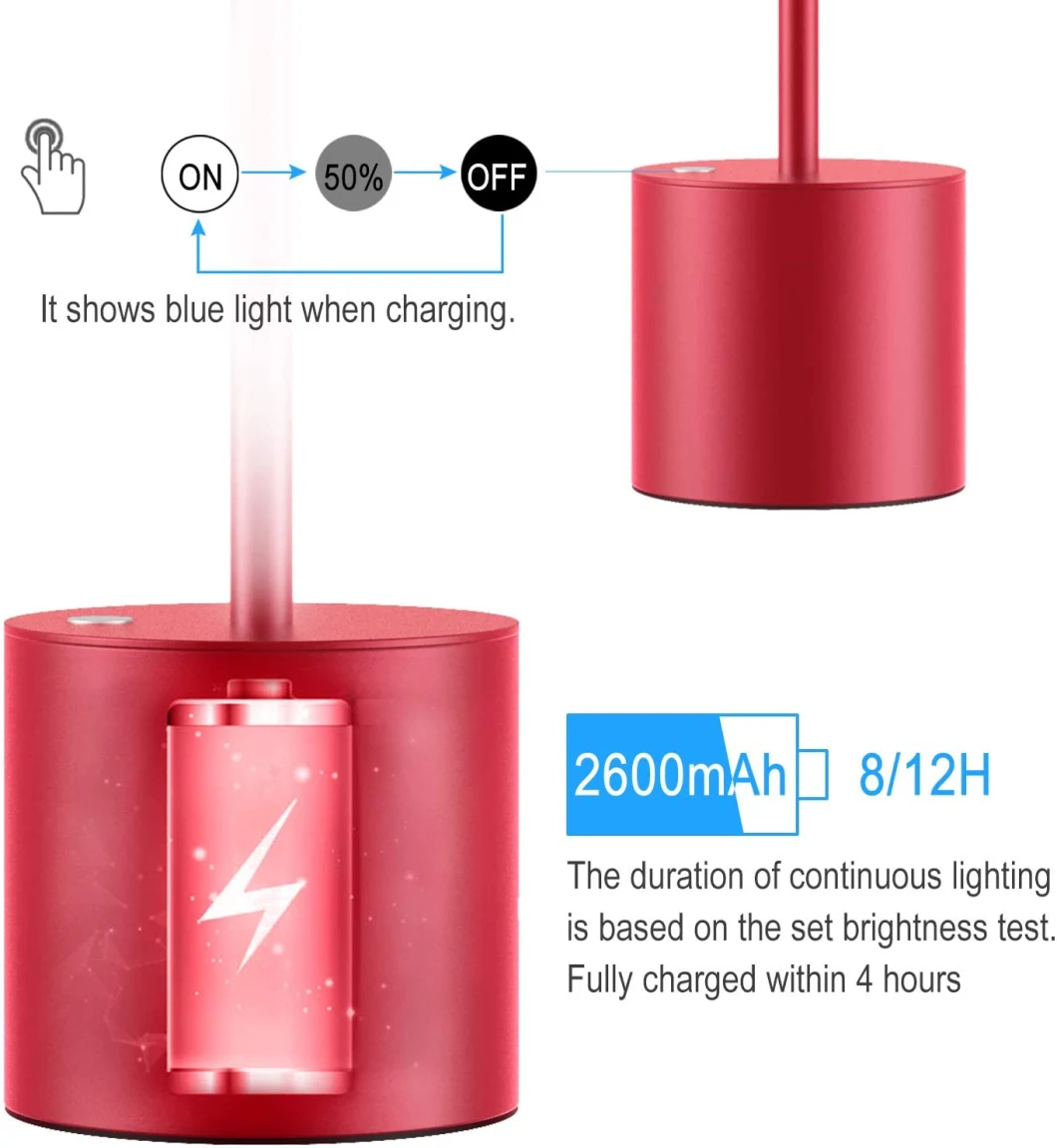 Rechargeable IP54 Outside Table Lamps Lighting, Patio Table Lights, Outdoor Table Lamps