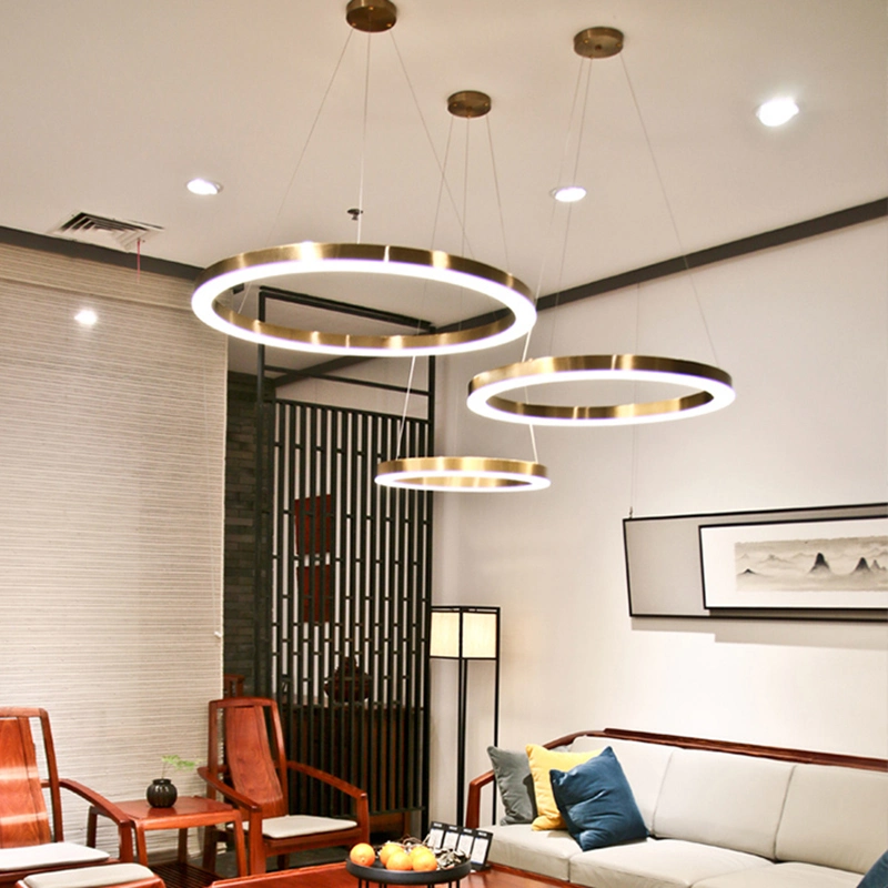 Circle Design Ceiling Lamp Pendant Lamp Hotel Lobby Lamp Display Lighting