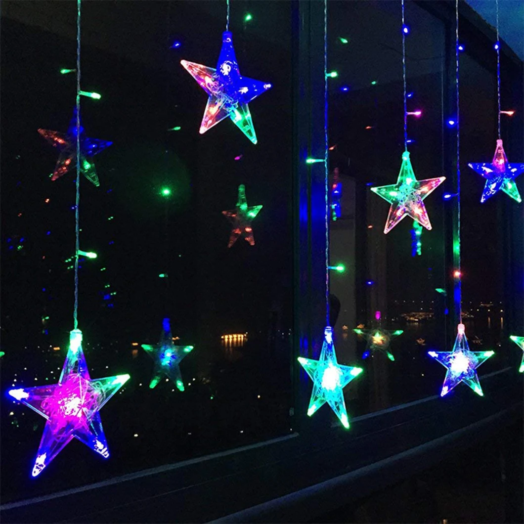 LED Flashing Star String Fairy Lights Wedding Curtain String Lights