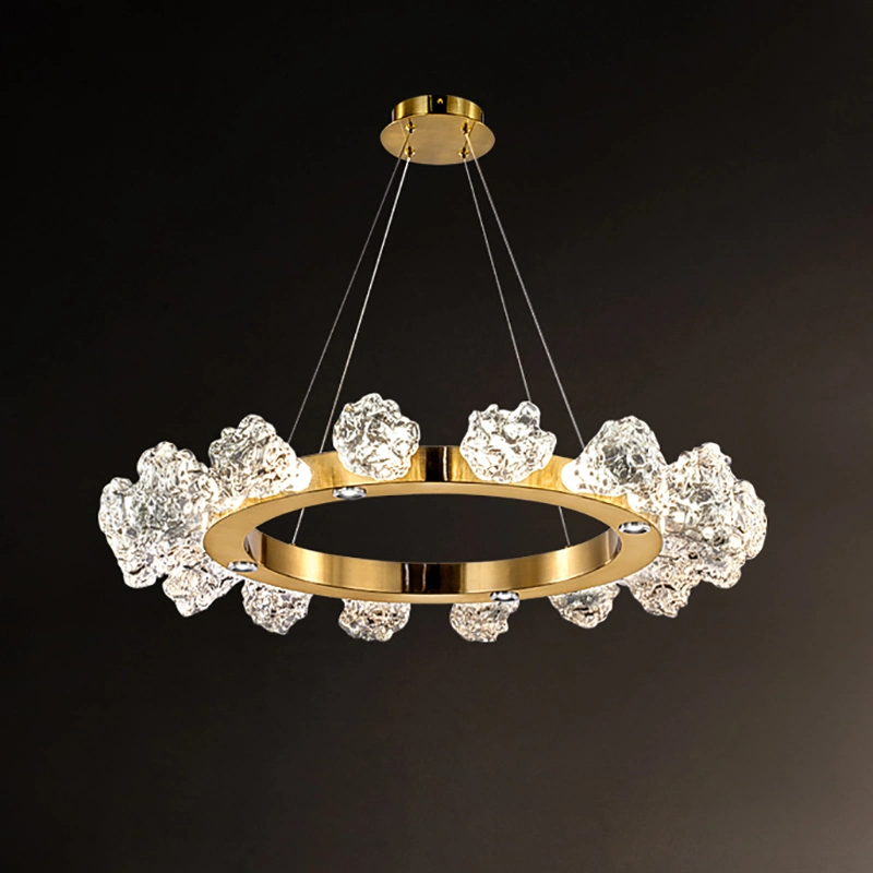 Crystal Diamond Design Pendant Lamp Hotel Lobby Lamp Living Room Lamp