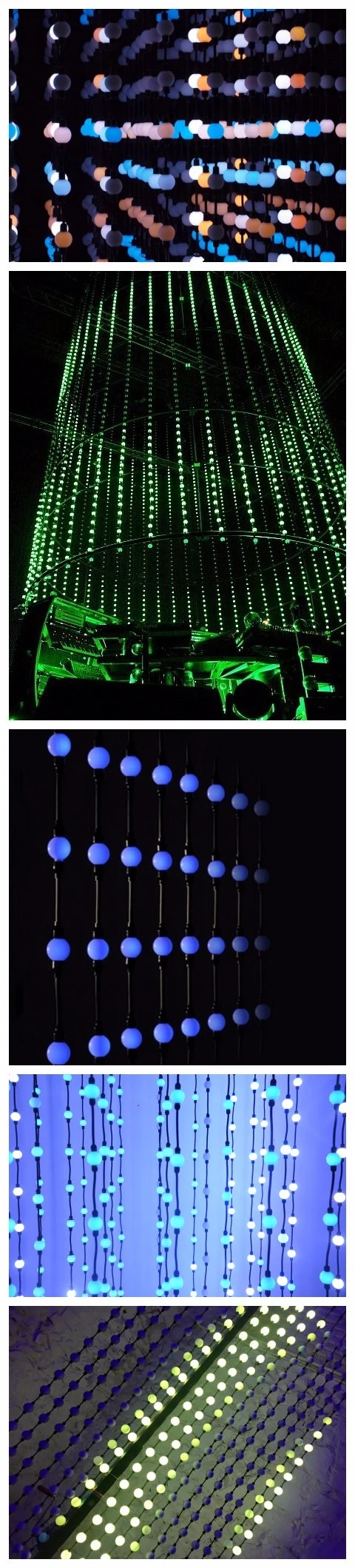 LED Ball String Light DMX512 RGB 50mm 3D Ball Light