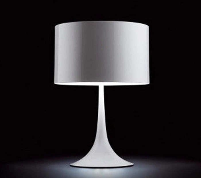 Very Contemporary Aluminium White Desk Reading Table Lamp Lighting for Living Room in Dia390mm Shade