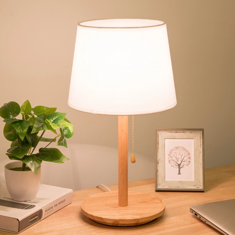 Wooden Design White Shade Reading Lamp Table Lamp Dining Lamp