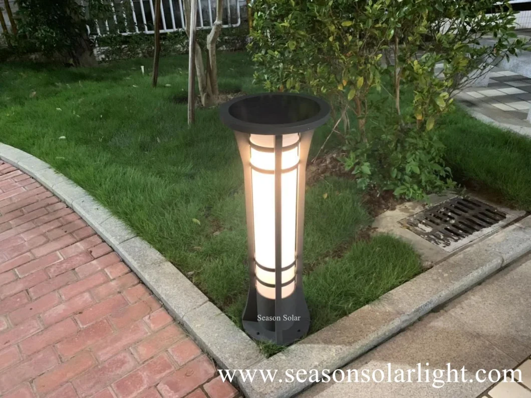 High Lumen LED Lighting Lamp CE Outdoor Solar Bollard Lamp with 5W Solar Panel & LED Lamp