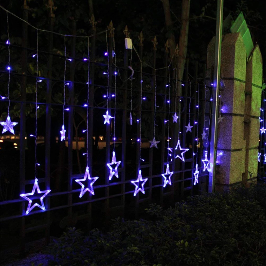 LED Flashing Star String Fairy Lights Wedding Curtain String Lights