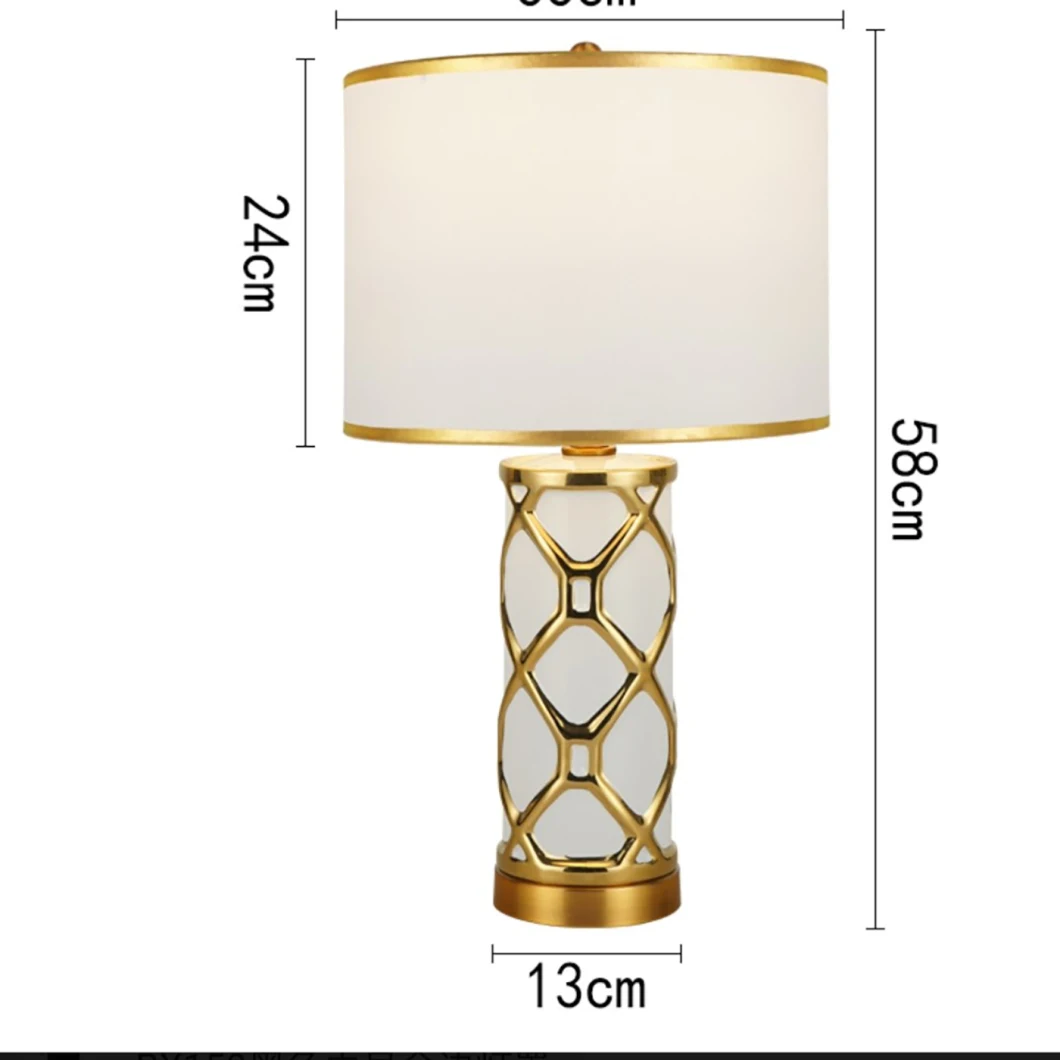 Wholesale Modern Decor Ceramic Table Lamp Bedroom Bedside Luxury Desk Lamp Light European Nordic Table Lamp