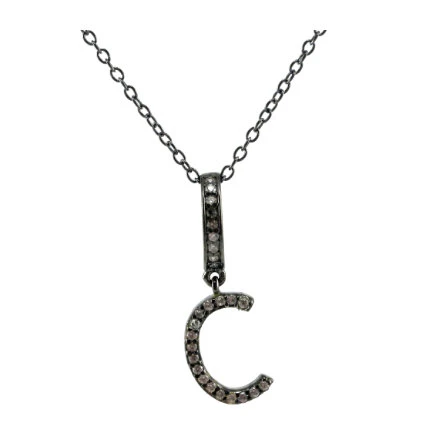 Fashion Jewelry 925 Sterling Silver or Brass Alphabet Pendant Letter Pendant Cubic Zircon Pendant