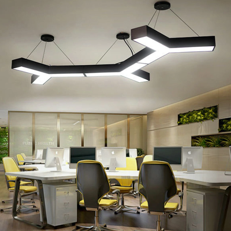 600mm Contemporary Office Lamp Hanging Pendant Y Shaped LED Chandelier Light Sculpt Lamp