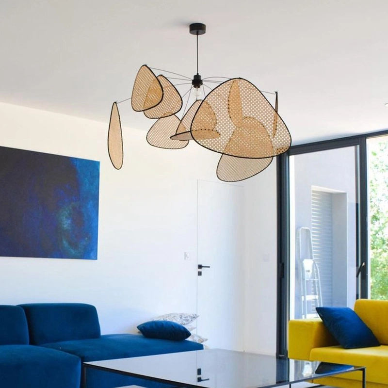 Creative Bamboo Weaving Rattan Living Room Dining Room Pendant Lamp