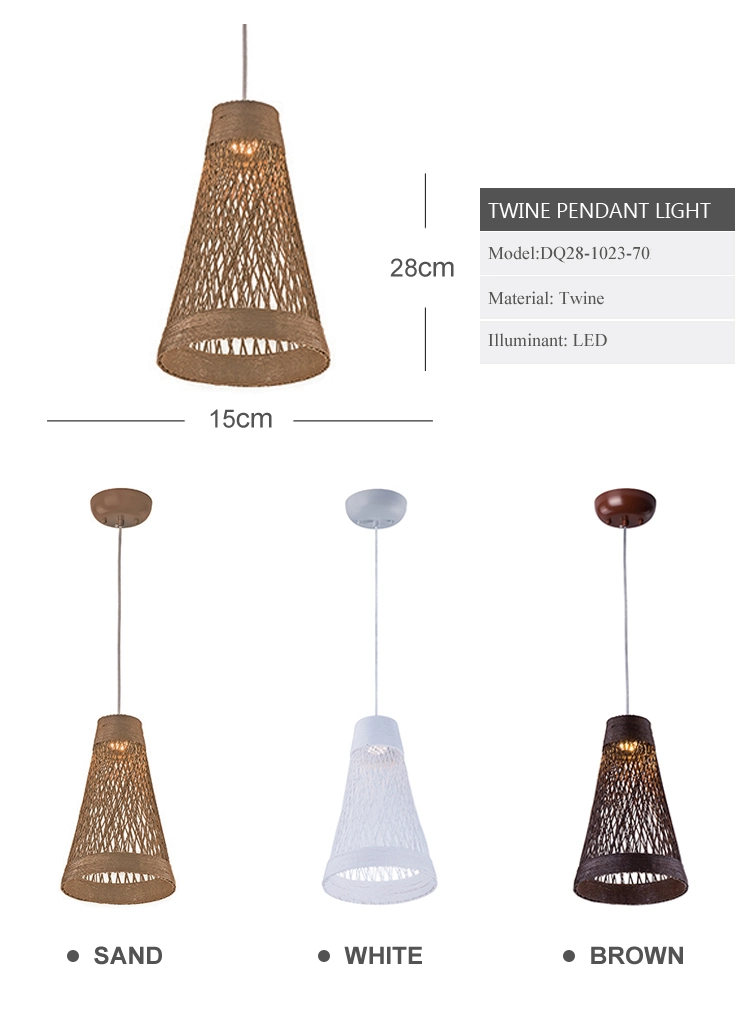 Rattan with Cord Set Popular Hot Product for Sale Decorative Handmade Modern Pendant Lighting