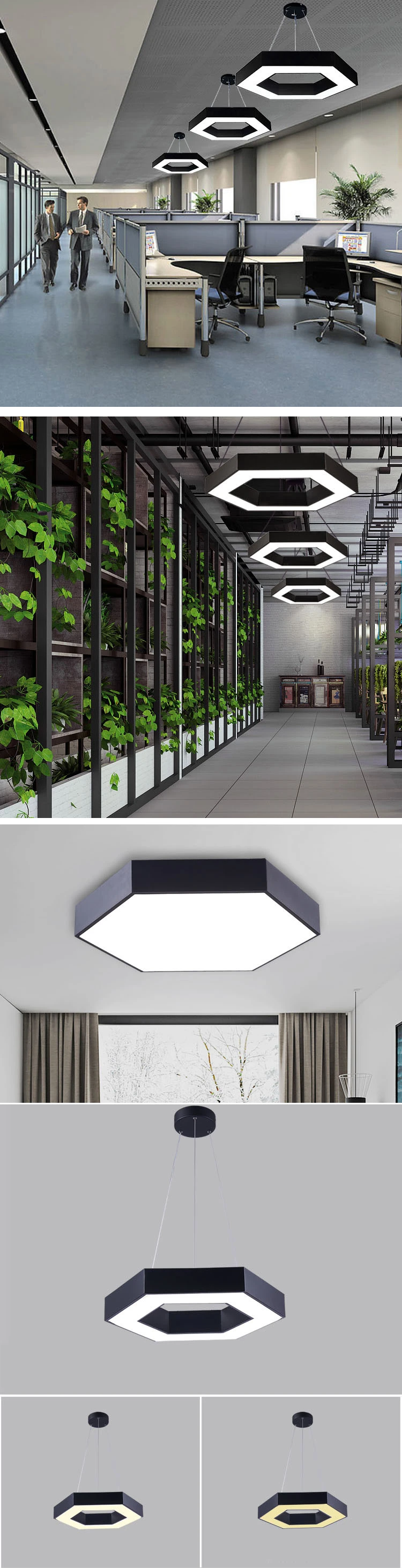 Modern Nordic Design Aluminum Iron Black LED Pendant Light