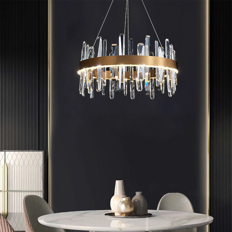 Crystal Chandelier Metal Pendant Lamp Hote Lobby Lamp Restaurant Lamp