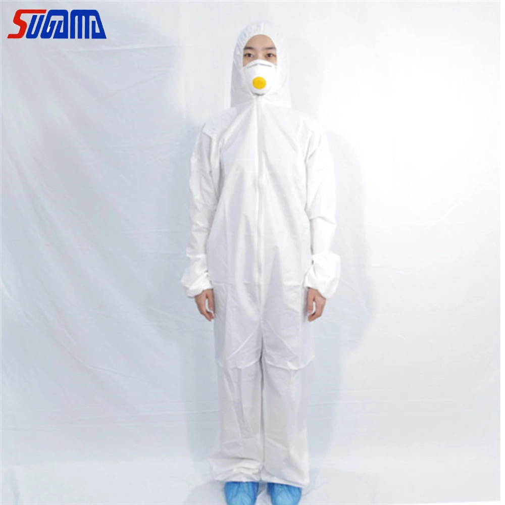 Light Weight Disposable Safety SMS Non Woven Coverall