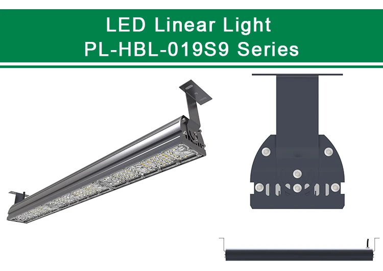 Aluminium Profile IP65 Black Down Supermarket Office Pendant Highbay LED Linear Light