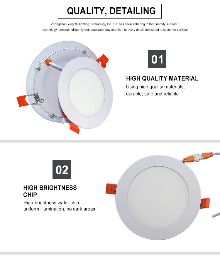 LED Ceiling Light AC85-265V 6W Round Thin LED Ceiling Light LED Light Lamp