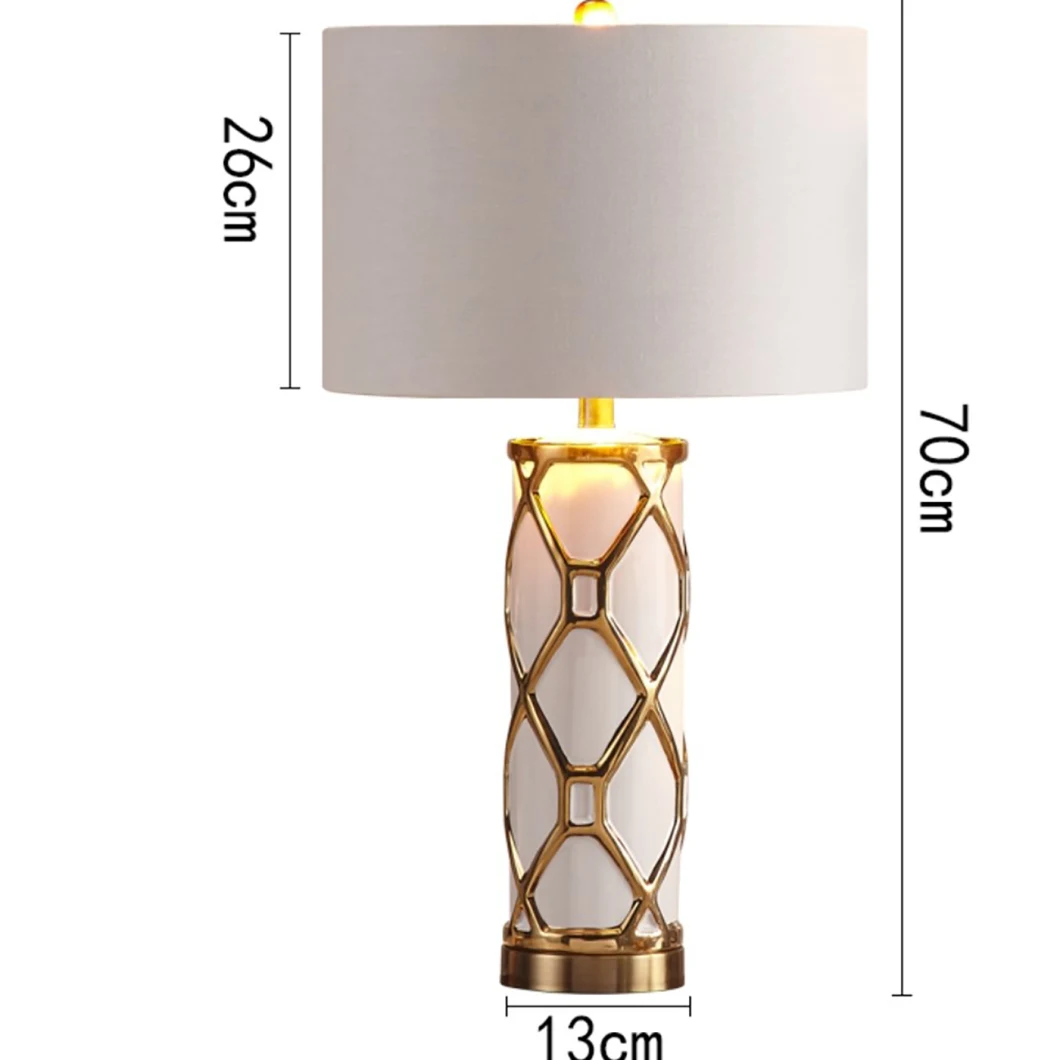 Wholesale Modern Decor Ceramic Table Lamp Bedroom Bedside Luxury Desk Lamp Light European Nordic Table Lamp