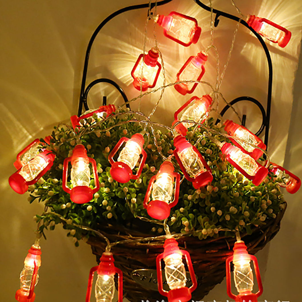 LED Restore Ancient Ways Kerosene Lamp Small Color Lamp Decorative Lamp String Horse Lantern