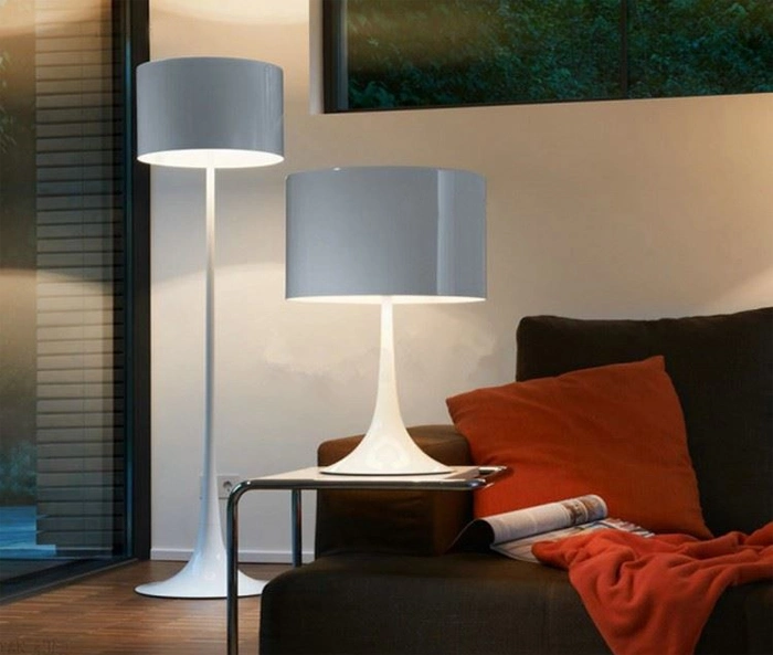 Very Contemporary Aluminium White Desk Reading Table Lamp Lighting for Living Room in Dia390mm Shade