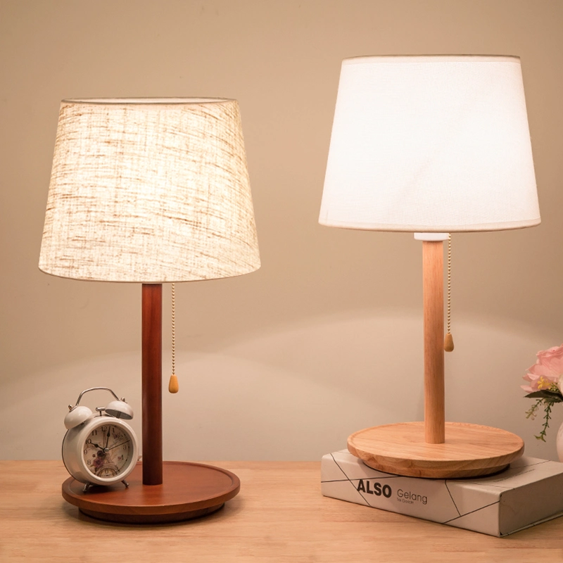 Wooden Design White Shade Reading Lamp Table Lamp Dining Lamp