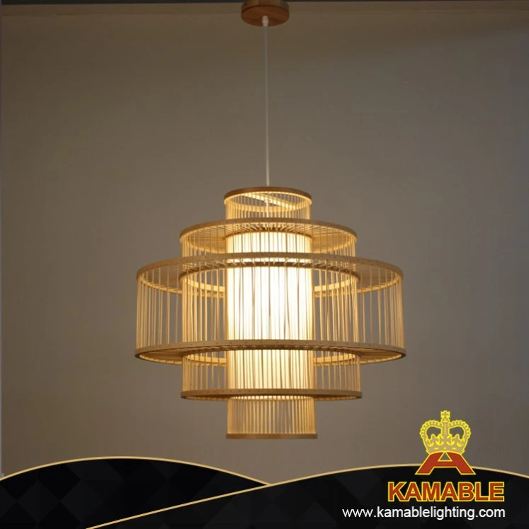 Restaruant Chinese Design Rattan Bamboo Pendant Light (KA-ZS1777)