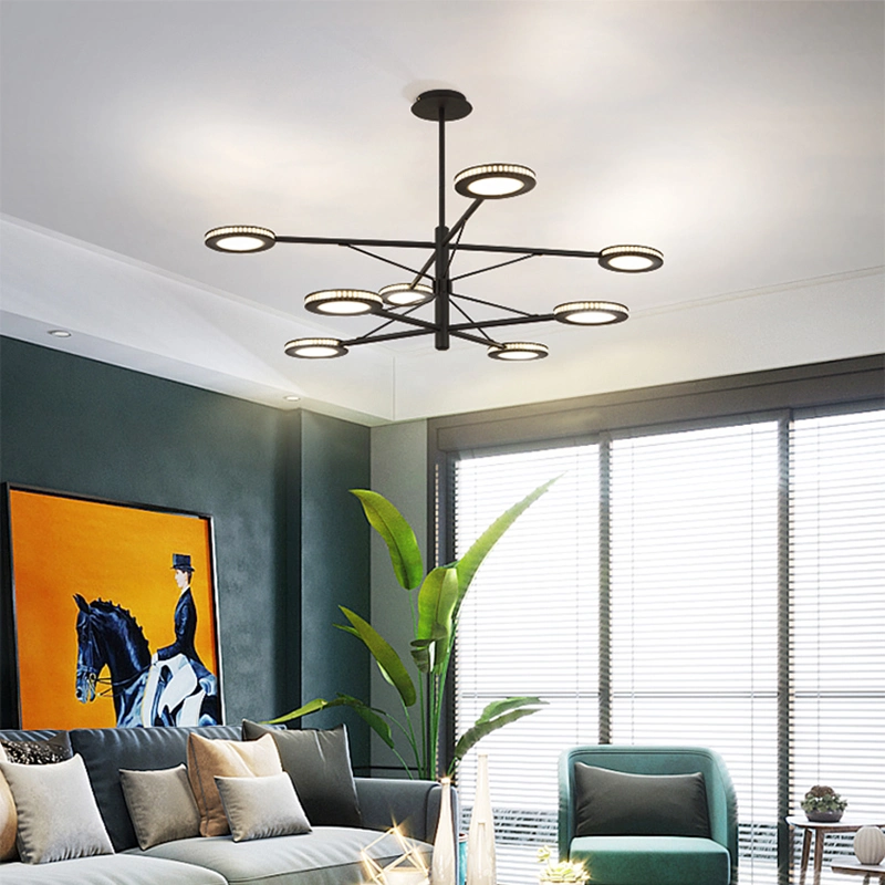 Metal Black Ceiling Lamp Pendant Lamp Living Room Lamp Chandelier Restaurant Lamp