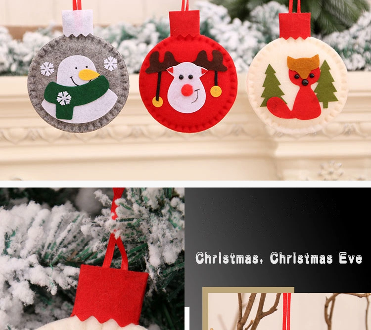 New Small Cloth Pendants Felt Cloth Applique Christmas Ball Pendants Christmas Small Pendants Christmas Decorations