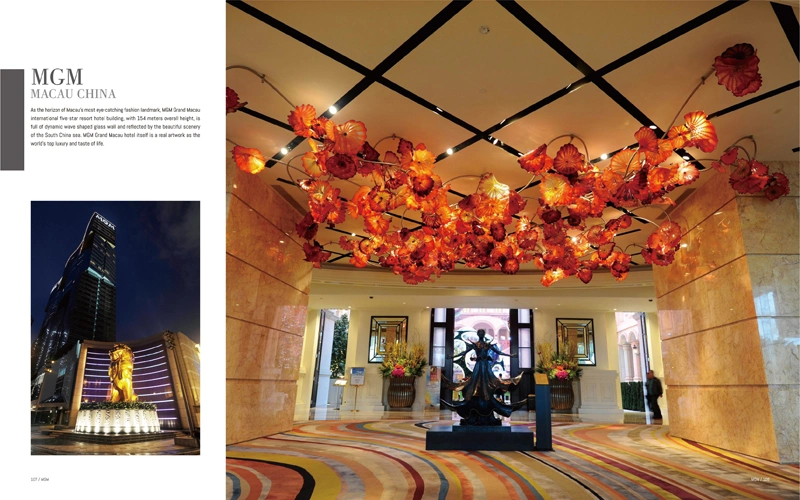 Flower Design Ceiling Lamp Pendant Lamp Hotel Lobby Lamp Chandelier