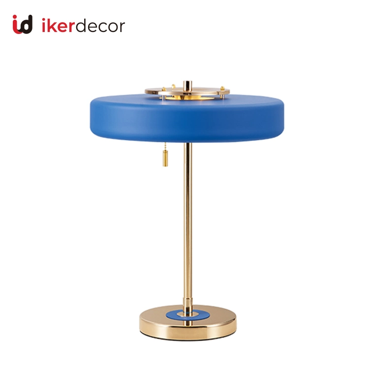 Modern European Fashion Circle Metal Chain Pulley Table Lamp for Hotel Table Lamp Beside Lamp